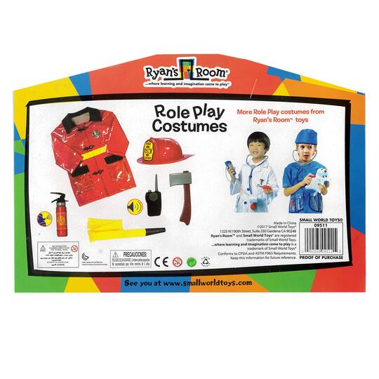 Small World Toys Ryan's Room® Fire Fighter Dress-Up & Pretend Costume Set